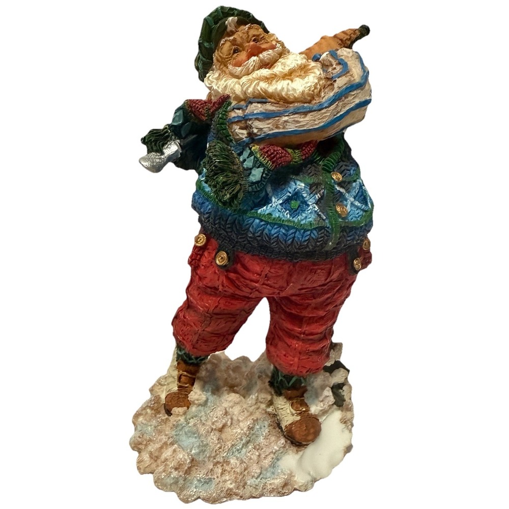 Roman Inc Galleria Lucchese 1998 Golfing Santa Claus Figurine 71274 6.25in *